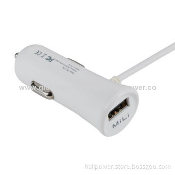 Dual-USB In-car Charger, Simple and Fashionable DesignNew